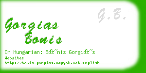 gorgias bonis business card